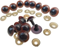 100PCS Brown Plastic Safety Eyes for Bear Doll Stuffed Animals Puppet Doll Makin