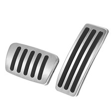1 Set Anti Slip No Drilling Aluminum Alloy Brake and Gas Accelerator Pedal
