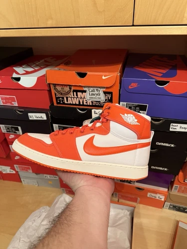 🍊 RARE 2022 BRAND NEW IN BOX Size 12 Air Jordan 1 KO High Syracuse Rush Orange