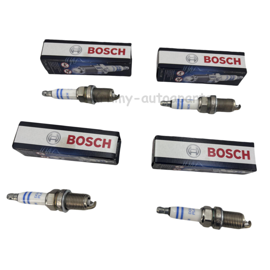 4PCS Bosch Double Platinum Spark Plugs Set Fit For VW AUDI 06H905601A FR5KPP332S