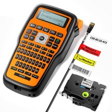 Label Maker Machine with-Tape, Heat Shrink Label Maker Waterproof-Labels, Wir...