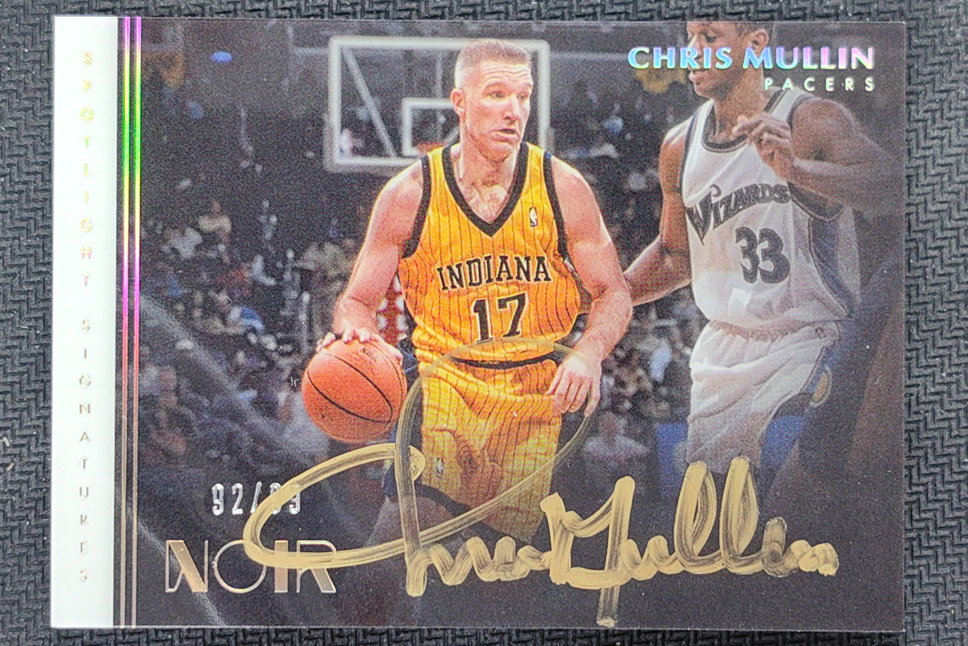 2019-20 Panini Noir Chris Mullin Spotlight Signatures Horizontal Auto /99
