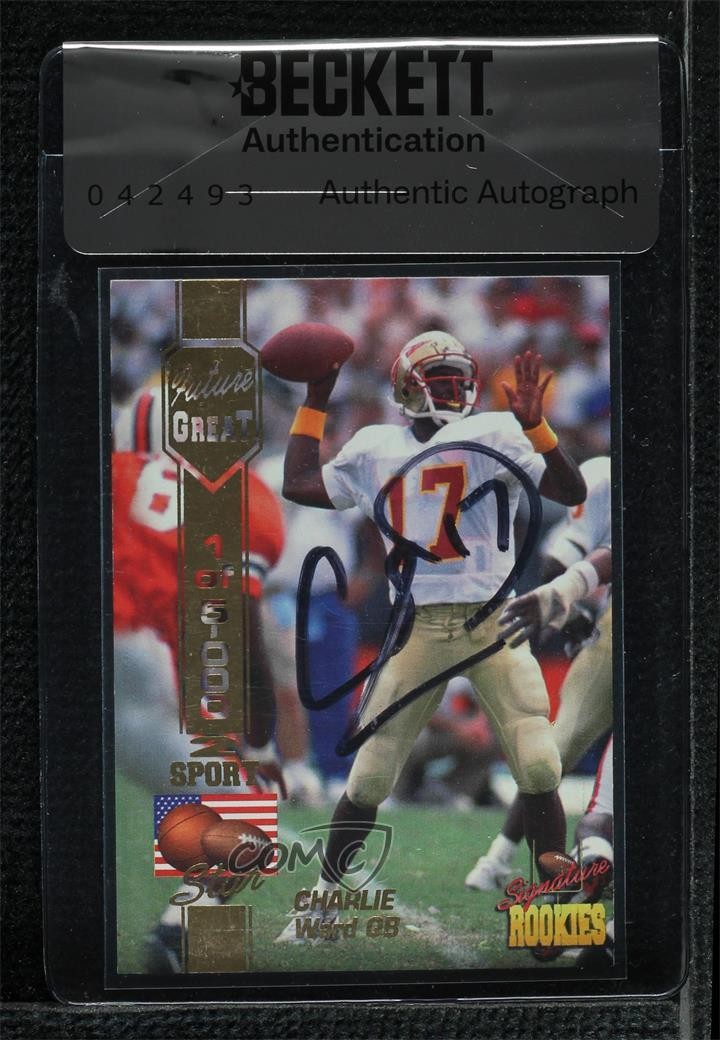 Charlie Ward Autographed Signed Florida State Seminoles BAS 1994 Rookies 2 Sport Star Seal of Authenticity 3c7 