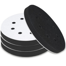 4 Pack 5 Inch 8 Holes Foam Sanding Pads, Soft Density Interface Pad, Hook and Lo