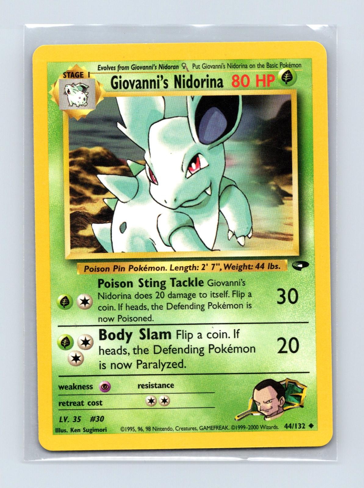 Giovanni's Nidorina 44/132 Uncommon Gym Challenge Pokemon Unlimited LP
