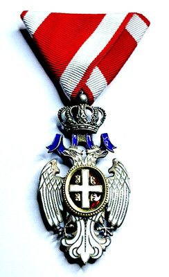 Order of the White Eagle 5th Class Bertrand Paris Yugoslavia Silver Enamel