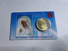Vatican coin card 2014 ( pièce de 50cts + timbre 2014 )