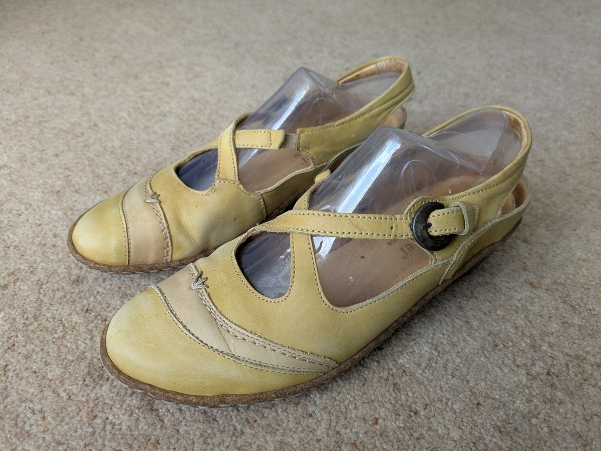 Ladies Josef Seibel Mary Jane Shoes Yellow Spirit of Nature Size - Main Image