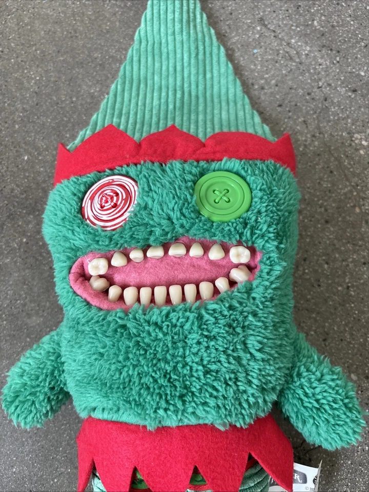 Fuggler Festive Fuggs 圣诞精灵毛绒 9 英寸滑稽丑陋怪物 ZURU — 第 2/4 张图片