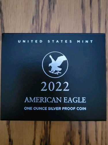 2022-W American Silver Eagle Proof Dollar $1 Box COA OGP US Mint Bullion  22EA