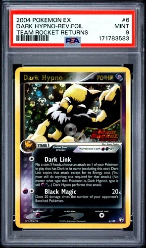 Dark Hypno Reverse Holo 6/109 PSA 9 Team Rocket Returns Pokemon Card Game