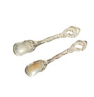 X2 VINTAGE Small Sterling Silver Sugar Salt Spice Party Spoons — photo 2