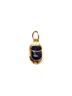 19K Yellow Gold Blue Enamel Beetle Charm #25296