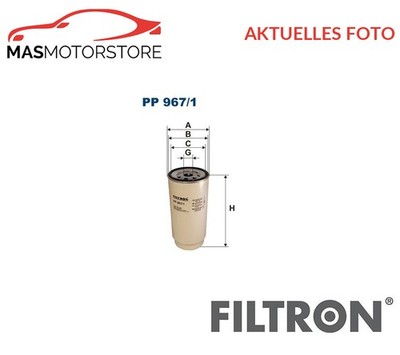 KRAFTSTOFFFILTER FILTRON PP967/1 P FÜR MERCEDES-BENZ ACCELO 715 C 115KW