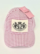 Juicy Couture Pink/White Houndstooth Logo Adj...
