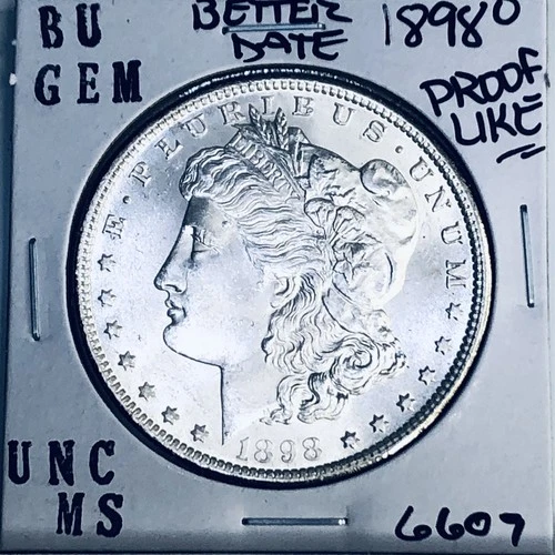 1898 O BU GEM MORGAN SILVER DOLLAR UNC MS+++ U.S. MINT RARE COIN 6609