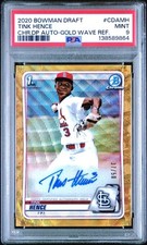 2020 Bowman Draft Tink Hence Auto  Gold Wave /50 PSA 9