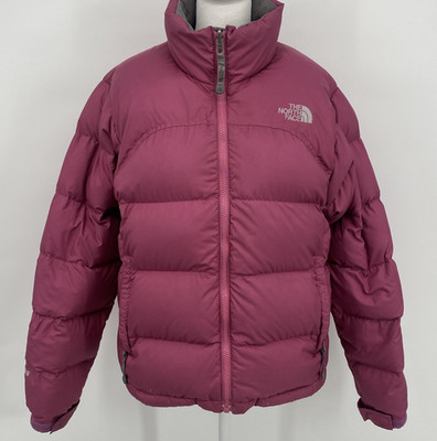 The North Face Nuptse 700 Goose Down Jacket Womens Small Pink Puffer Winter Coat