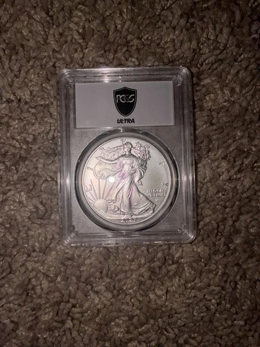 2025-W $1 Burnished Silver Eagle Dollar PCGS MS70 Ultra Label