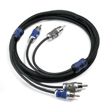Kicker 46QI25 Q-Series 2-Channel RCA Interconnects, 5.0 Meter