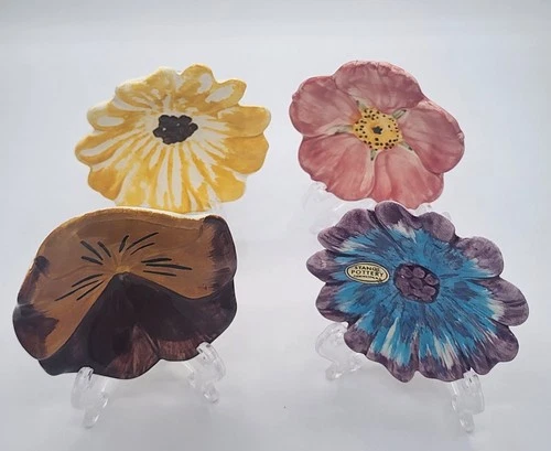 Vintage Stangl & Franciscan Ware Miniature Flower Plates 3.5"
