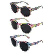 Just a Shade Smaller Eyewear Pizzazz Trendy Kids Sunglasses Roundabout/Neon