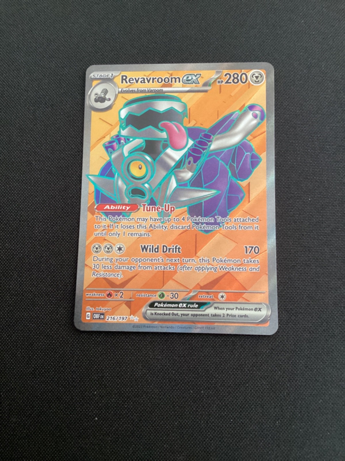 Pokemon Revavroom ex 216/197 Ultra Rare - Obsidian Flames - NM