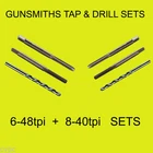 6-48 tpi and 8-40 tpi  6 Piece High Carbon Steel Tap Set with Cobalt Drill Bit