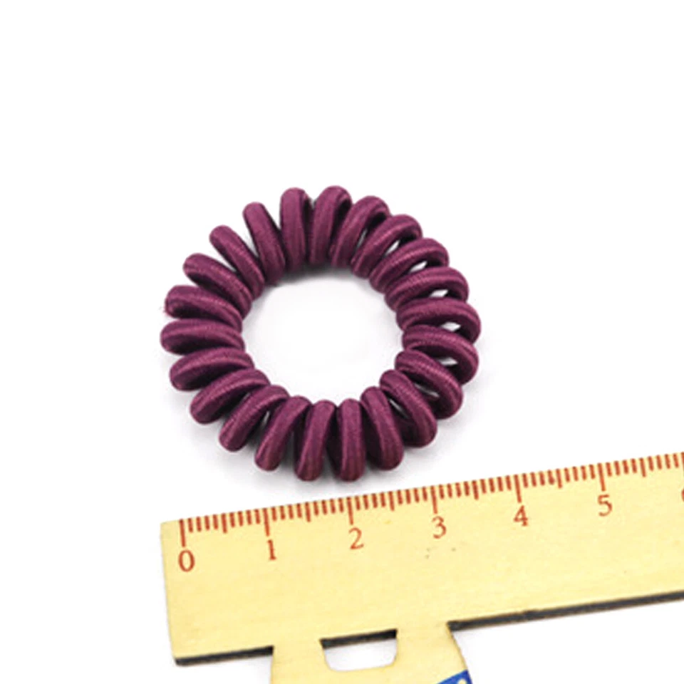 Bobina espiral sin enredos cable telefónico cable plástico elástico cola de caballo corbata 🎀 Foto 2 de 4