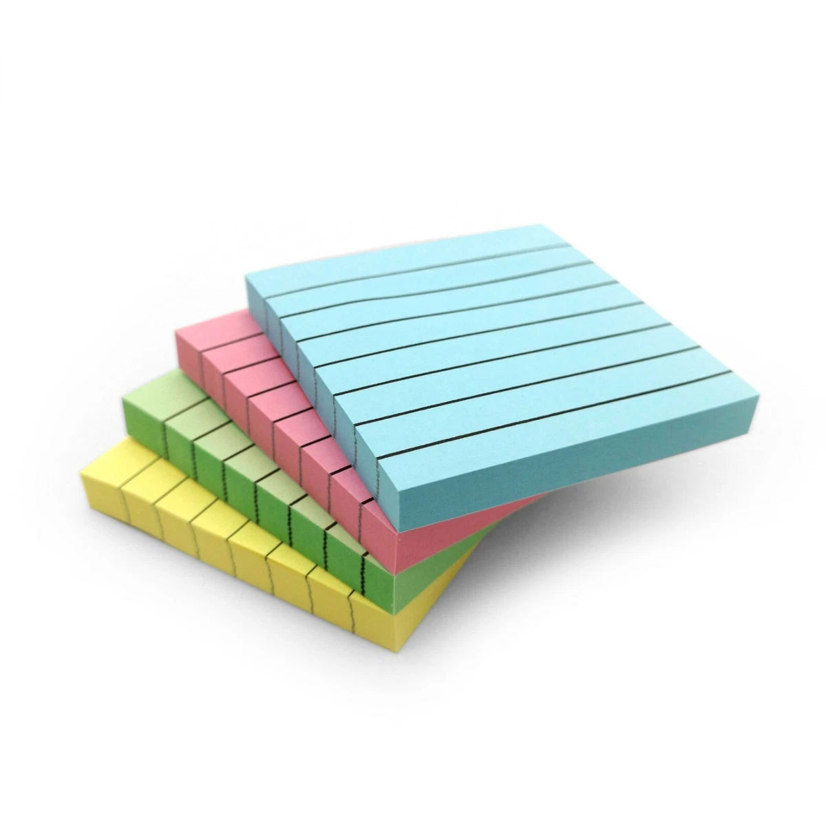 Lined Sticky Notes Pastel Memo Post It School Office 100 Sheets Notepad  3”x3”