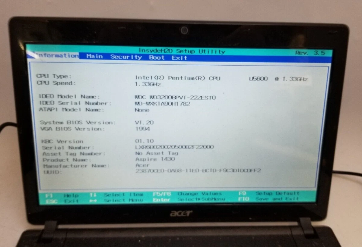 pila Padre ritmo Acer Aspire 1430z Laptop Pentium CPU @1.33GHz 8GB RAM 320GB HD NO OS - TESTED! | eBay pila Padre ritmo Acer Aspire 1430z Laptop Pentium CPU @1.33GHz 8GB RAM 320GB HD NO OS - TESTED! | eBay