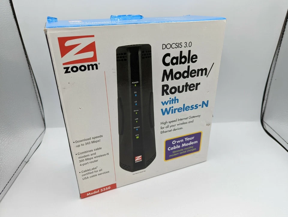 Zoom Cable Modem/Router with Wireless N Series 1092 Model 5350 - Image 4 of 4