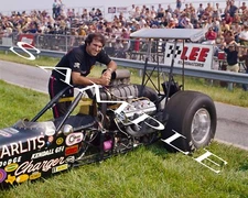 DON GARLITS WYNN'S CHARGER TOP FUEL CLOSE UP SHOT 8X10 GLOSSY PHOTO #3Q