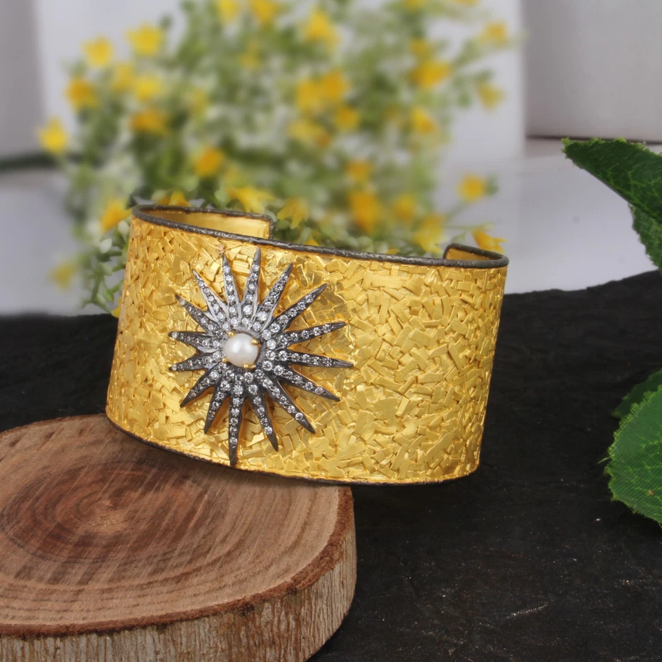 Nuevo brazalete brazalete de moda de diseñador con múltiples piedras regalo para ella Foto 2 de 4