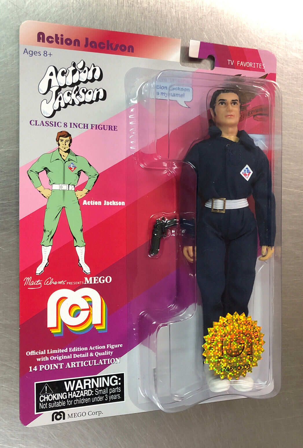 MARTY ABRAMS MEGO TV FAVORITES ACTION JACKSON #1748 OF 10000 8” ACTION FIGURE