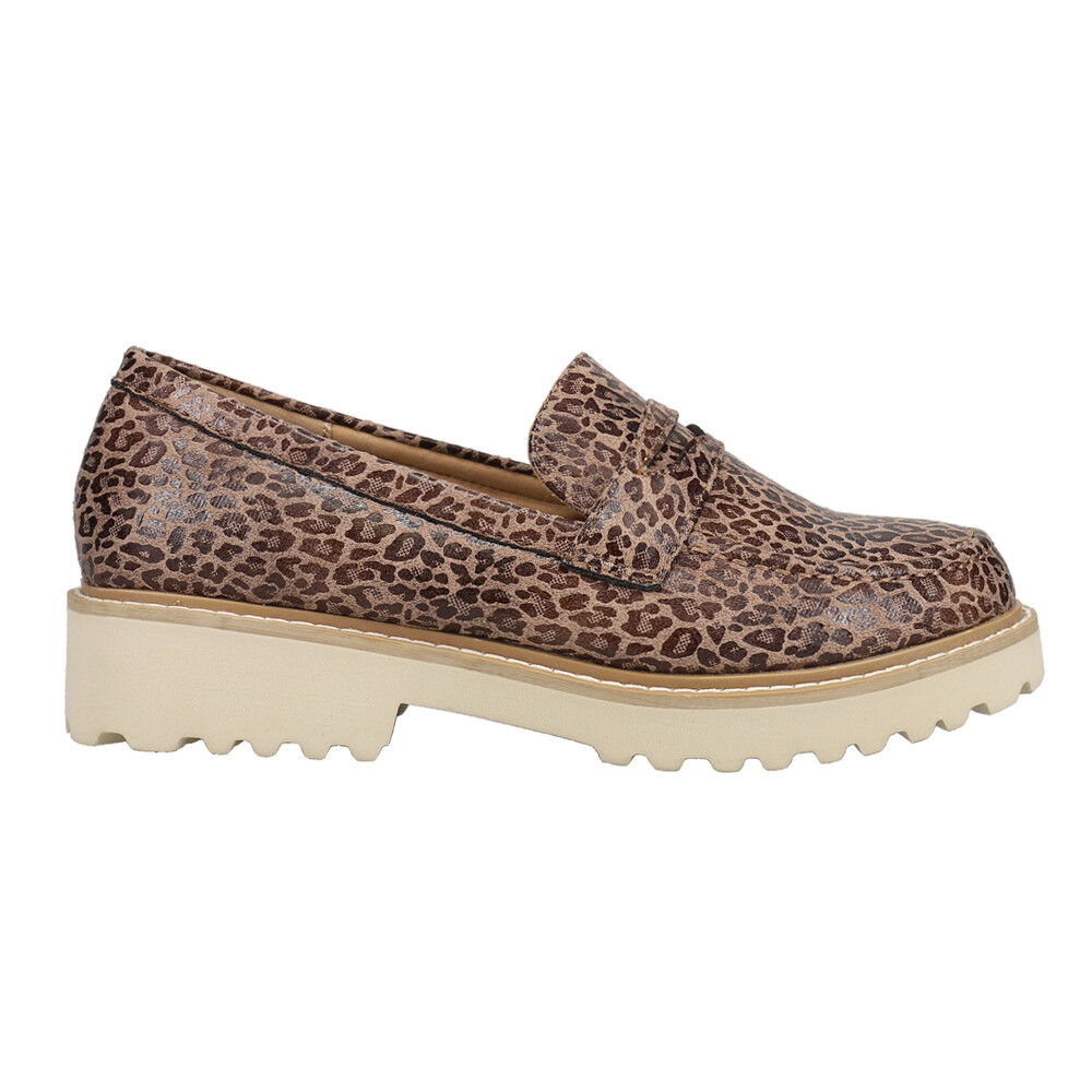 Женские лоферы Corkys Boost с леопардовой подошвой коричневые 10-0041-900 13990₽