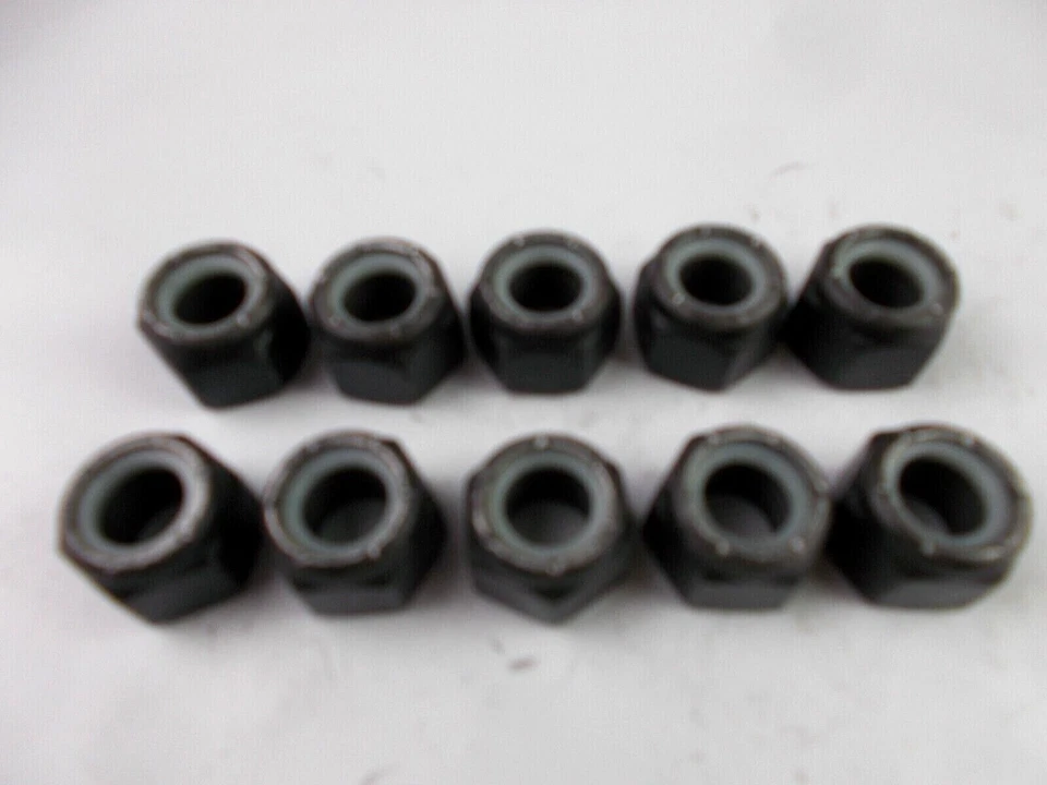 J.B.S. Nylon Lock Hex Nut 1/2" - 13 Coarse Thread " 10 Nuts " Grade 8 1/2-13