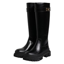 Stradivarius Botas Ugg Clon GUESS Black Mid-Calf Boots For Women