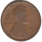 1917 S Lincoln cent in ABOUT GOOD condition  stk L 722