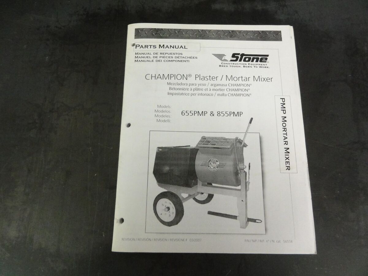 Stone Construction Champion 655PMP and 855PMP Plaster Mortar