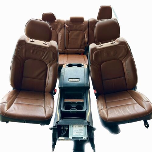 2019 DODGE RAM 1500 Laramie Long Horn Front Rear Seat Set & Console OEM