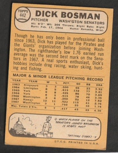 1968 Topps Baseball Cards Scegli una carta a scelta 295-660 EX X-MT 1/25 Set Break - Foto 270 di 490