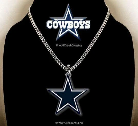 LARGE DALLAS COWBOYS NECKLACE Stainless Steel Chain NFL Football Metal Logo HOT' - Image 4 of 4