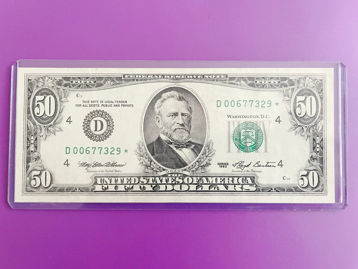 1993 $50 美联储小说明| eBay