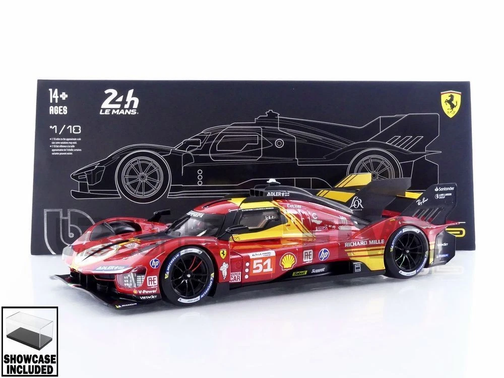 Miniature BBR Ferrari 499P N°83 Le Mans 2024 - 1:43 - Kubica/Shwartzman - Neuve