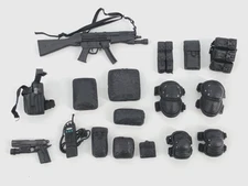 Lot 17 21st Century Toys America's Finest SWAT Weapon & Acessories All Black