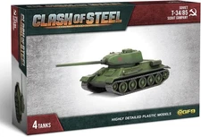 Clash of Steel: T-34/85 Scout Company Soviet GF9 (4 Plastic Tanks) New Free Ship