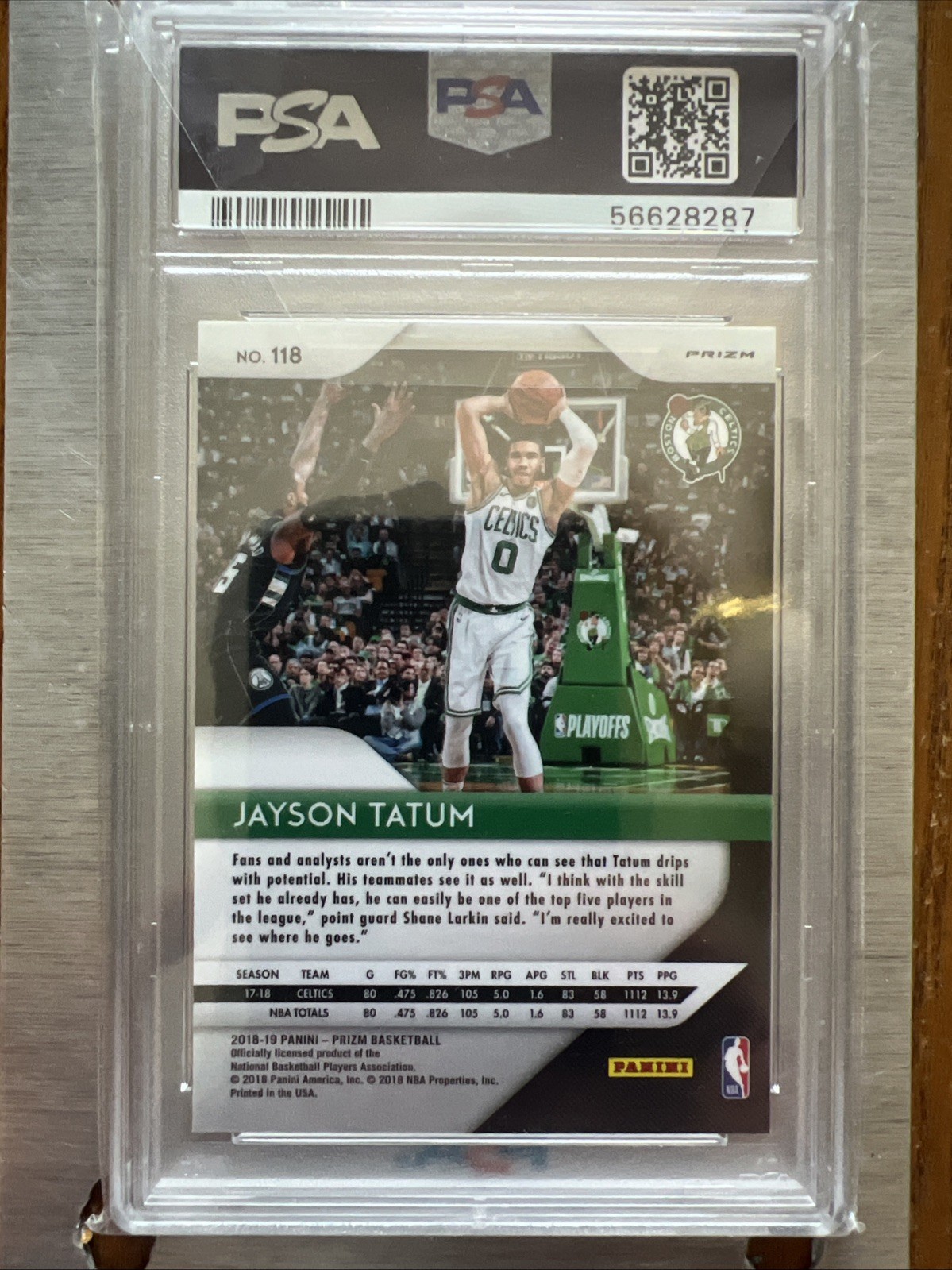 Jayson Tatum Prizm Silver #118 Boston Celtics PSA 9 MINT🔥HOT🔥INVEST🔥📈 view 2