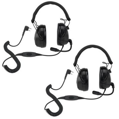 Retevis EHK012 Two Way Radio Headset with Mic, Noise Reduction,Head Black 