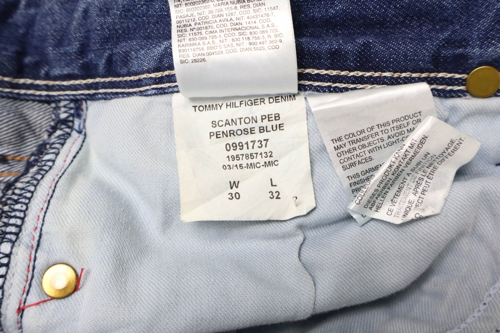 TOMMY HILFIGER Scanton Peb Penrose Blue Jeans Men's W30/L32 Faded Zip Fly Slim thumbnail 7